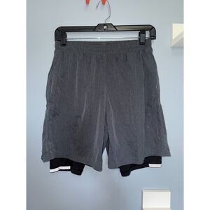 Men's Skora Dark Grey Quick-Dry Lined Running Shorts | Size Small | Activewear